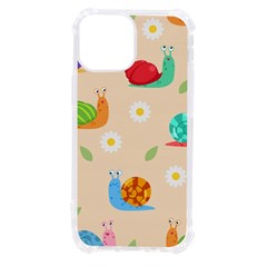 Seamless Pattern Cute Snail With Flower Leaf Iphone 13 Mini Tpu Uv Print Case by Simbadda