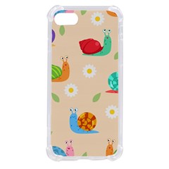 Seamless Pattern Cute Snail With Flower Leaf Iphone Se by Simbadda