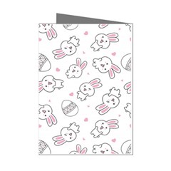 Cute Pattern With Easter Bunny Egg Mini Greeting Cards (pkg Of 8) by Simbadda