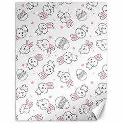 Cute Pattern With Easter Bunny Egg Canvas 18  X 24  by Simbadda