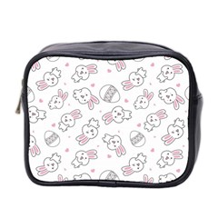 Cute Pattern With Easter Bunny Egg Mini Toiletries Bag (two Sides) by Simbadda