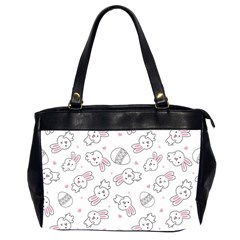 Cute Pattern With Easter Bunny Egg Oversize Office Handbag (2 Sides) by Simbadda