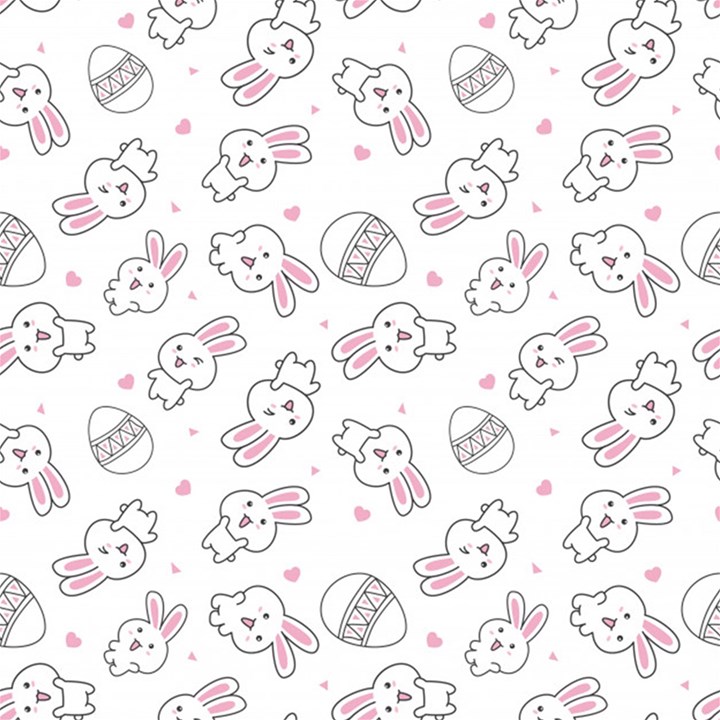 Cute Pattern With Easter Bunny Egg Play Mat (Square)