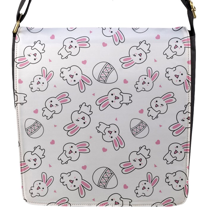 Cute Pattern With Easter Bunny Egg Flap Closure Messenger Bag (S)