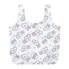 Cute Pattern With Easter Bunny Egg Full Print Recycle Bag (l) by Simbadda