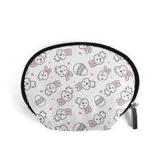 Cute Pattern With Easter Bunny Egg Accessory Pouch (small) by Simbadda