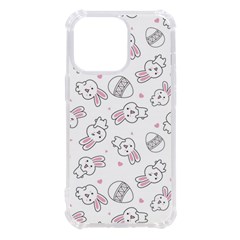 Cute Pattern With Easter Bunny Egg Iphone 13 Pro Tpu Uv Print Case by Simbadda