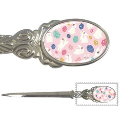 Cute Bunnies Easter Eggs Seamless Pattern Letter Opener by Simbadda