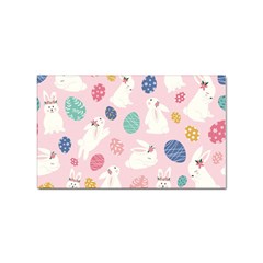 Cute Bunnies Easter Eggs Seamless Pattern Sticker Rectangular (10 Pack) by Simbadda