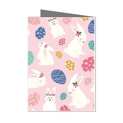 Cute Bunnies Easter Eggs Seamless Pattern Mini Greeting Cards (pkg Of 8) by Simbadda