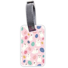 Cute Bunnies Easter Eggs Seamless Pattern Luggage Tag (one Side) by Simbadda