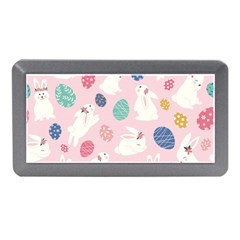 Cute Bunnies Easter Eggs Seamless Pattern Memory Card Reader (mini) by Simbadda