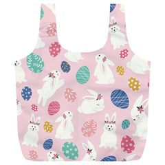 Cute Bunnies Easter Eggs Seamless Pattern Full Print Recycle Bag (xl) by Simbadda