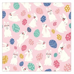 Cute Bunnies Easter Eggs Seamless Pattern Square Satin Scarf (36  X 36 ) by Simbadda