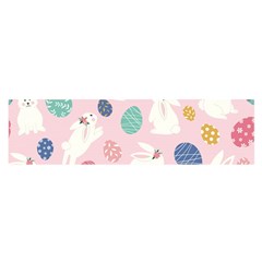 Cute Bunnies Easter Eggs Seamless Pattern Oblong Satin Scarf (16  X 60 ) by Simbadda