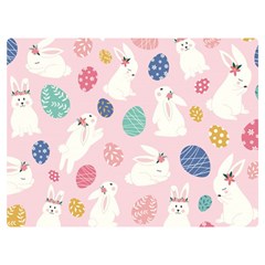 Cute Bunnies Easter Eggs Seamless Pattern Two Sides Premium Plush Fleece Blanket (extra Small) by Simbadda