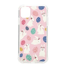 Cute Bunnies Easter Eggs Seamless Pattern Iphone 11 Tpu Uv Print Case by Simbadda