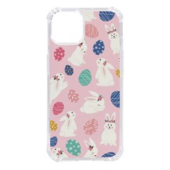 Cute Bunnies Easter Eggs Seamless Pattern Iphone 14 Tpu Uv Print Case by Simbadda