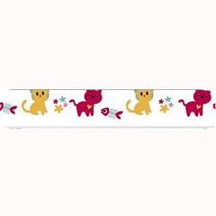 Pattern With Cute Cats Small Bar Mat by Simbadda