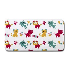 Pattern With Cute Cats Medium Bar Mat by Simbadda