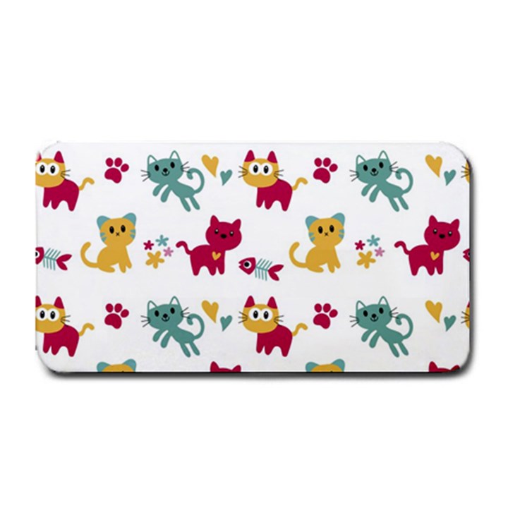 Pattern With Cute Cats Medium Bar Mat