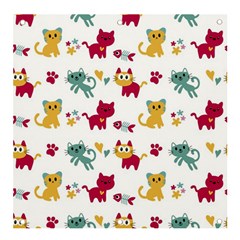 Pattern With Cute Cats Banner And Sign 4  X 4  by Simbadda