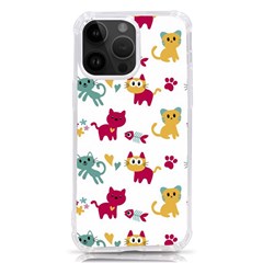 Pattern With Cute Cats Iphone 14 Pro Max Tpu Uv Print Case