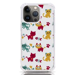 Pattern With Cute Cats Iphone 13 Pro Tpu Uv Print Case