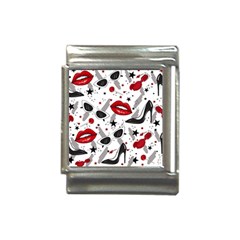 Red Lips Black Heels Pattern Italian Charm (13mm) by Simbadda