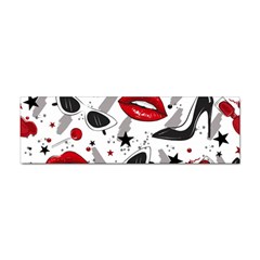 Red Lips Black Heels Pattern Sticker Bumper (100 Pack) by Simbadda