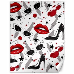 Red Lips Black Heels Pattern Canvas 36  X 48 