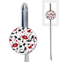 Red Lips Black Heels Pattern Book Mark by Simbadda