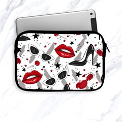 Red Lips Black Heels Pattern Apple Ipad Mini Zipper Cases by Simbadda