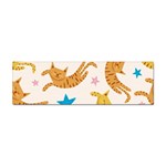 Cute Cats Seamless Pattern With Stars Funny Drawing Kittens Sticker (Bumper) Front