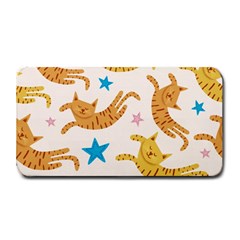 Cute Cats Seamless Pattern With Stars Funny Drawing Kittens Medium Bar Mat by Simbadda