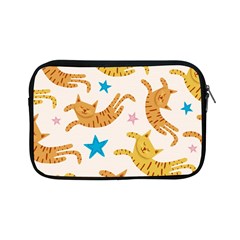 Cute Cats Seamless Pattern With Stars Funny Drawing Kittens Apple Ipad Mini Zipper Cases by Simbadda