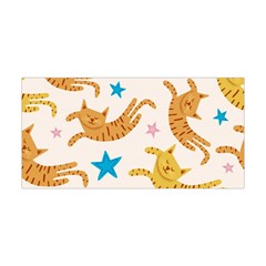 Cute Cats Seamless Pattern With Stars Funny Drawing Kittens Yoga Headband by Simbadda