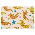 Cute Cats Seamless Pattern With Stars Funny Drawing Kittens Banner and Sign 6  x 4  Front