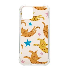 Cute Cats Seamless Pattern With Stars Funny Drawing Kittens Iphone 11 Pro 5 8 Inch Tpu Uv Print Case