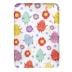 Easter Seamless Pattern With Cute Eggs Flowers Rectangular Glass Fridge Magnet (4 Pack)