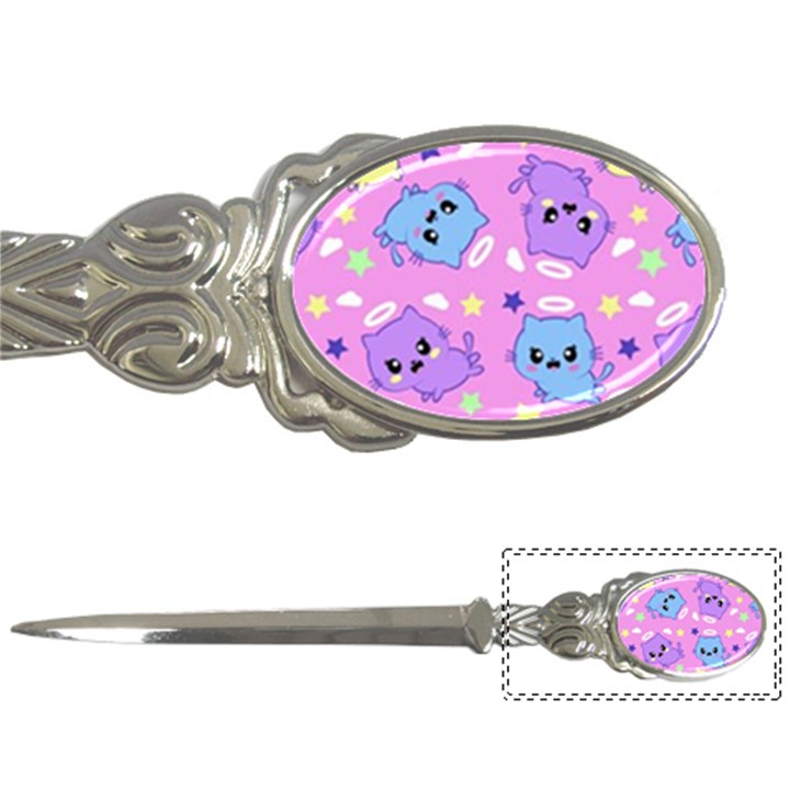 Seamless Pattern With Cute Kawaii Kittens Letter Opener