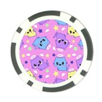 Seamless Pattern With Cute Kawaii Kittens Poker Chip Card Guard Front