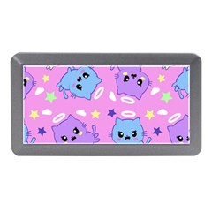 Seamless Pattern With Cute Kawaii Kittens Memory Card Reader (mini) by Simbadda