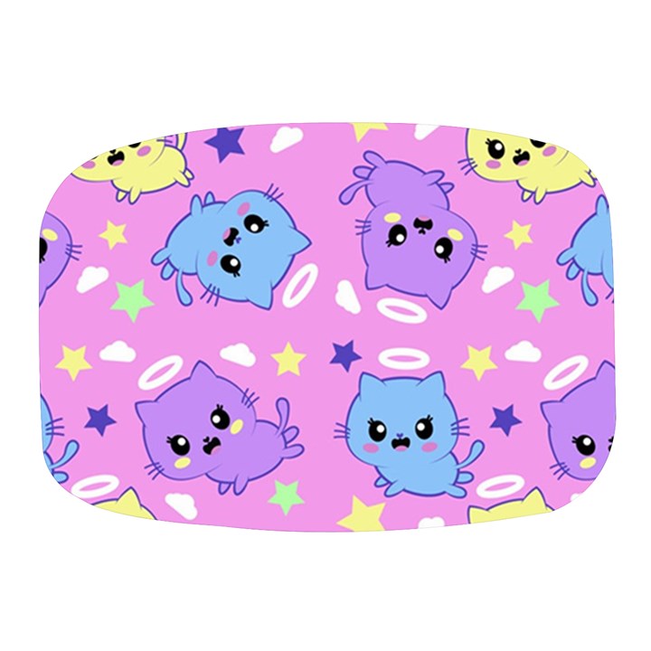 Seamless Pattern With Cute Kawaii Kittens Mini Square Pill Box