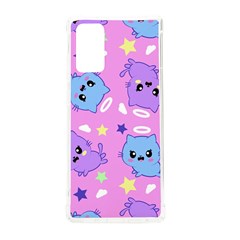 Seamless Pattern With Cute Kawaii Kittens Samsung Galaxy Note 20 Tpu Uv Case by Simbadda