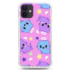 Seamless Pattern With Cute Kawaii Kittens Iphone 12 Mini Tpu Uv Print Case	 by Simbadda