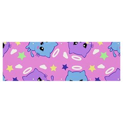 Seamless Pattern With Cute Kawaii Kittens Banner And Sign 12  X 4  by Simbadda