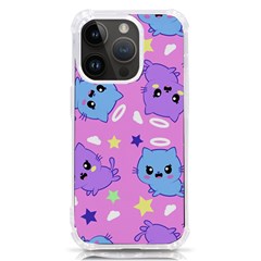 Seamless Pattern With Cute Kawaii Kittens Iphone 14 Pro Tpu Uv Print Case