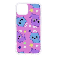 Seamless Pattern With Cute Kawaii Kittens Iphone 13 Tpu Uv Print Case by Simbadda