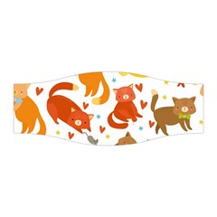 Seamless Pattern With Kittens White Background Stretchable Headband by Simbadda